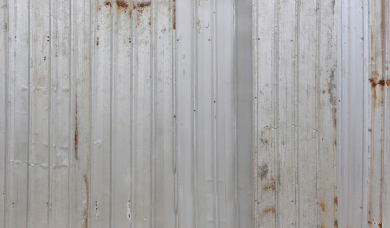 Damaged Corrugated Metal Panel