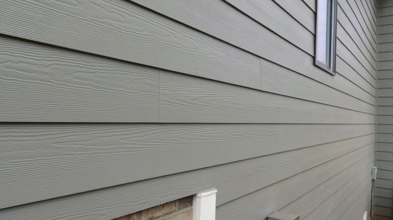 Fiber cement siding being attached