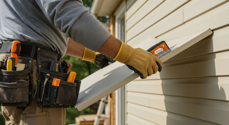 Siding installation on a residential home